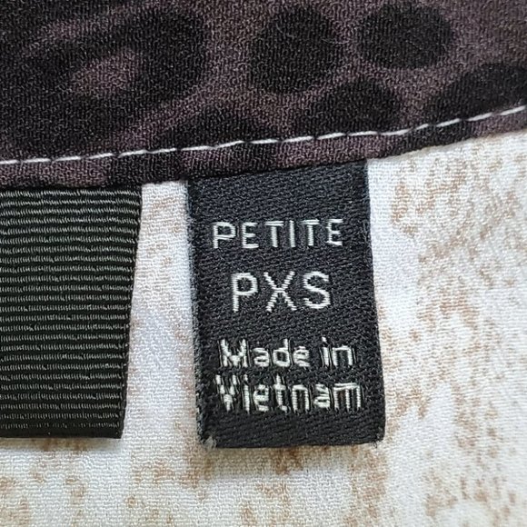 Apt. 9 Mixed Animal Print Career Button Up Sleeveless Top Blouse Size XSP - Picture 8 of 10